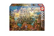 Puzzle - Educa 8000 pcs Dream Town - 80-19570