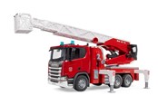 Spielzeugauto - Bruder Scania Super 560R Feuerwehrfahrzeug mit Leiter, Wasserpumpe und Licht & Sound Spielzeug - 03591