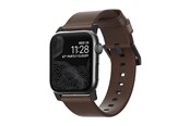 Smartwatch - Accessories - Nomad - Modern Band - 44mm/42mm | Black Hardware | Rustic Brown Leather - NM1A4RBM00