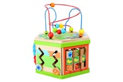 Baby Spielzeug - Small Foot - Wooden Activity Cube with Motor Skills Spiral Safari - 4244