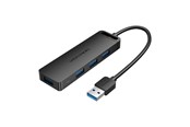 USB-Hubs - Vention USB 3.0 Hub with 4 Ports and Power Adapter 0.5 m Black USB-Hubs - USB 3.0 - 4 - Schwarz - CHLBD