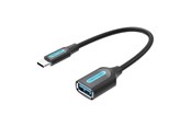 USB-Hubs - Vention USB-C 3.1 Male to USB Female Cable 0.15m Black USB-Hubs - USB 3.1 - 1 - Schwarz - CCVBB