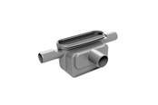 Entwässerungsprodukte - Unidrain Outlet unit Ø50 mm horizontal incl. two side inlets and water trap - 1443.0050