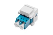 Netzwerk - Kabel - DIGITUS Fiber optic LC/LC duplex coupler - Singlemode - Keystone module - Blau - DN-96007-1-K