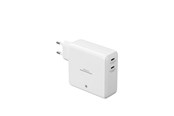 Handys - Adapter und Ladegeräte - Deltaco USB-C wall charger with built-in power bank and GaN technology - 9600 mAh - White - PB-Q1004