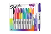 Utensilien zum Schreiben und Zeichnen - Sharpie Glam Pop-Permanentmarker | feine Spitze für klare Details | verschiedene Farben | 24 Markierstifte - 2198779