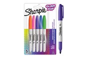 Utensilien zum Schreiben und Zeichnen - Sharpie Glam Pop-Permanentmarker | feine Spitze für klare Details | verschiedene Farben | 5 Markierstifte - 2201774