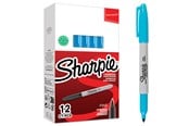 Utensilien zum Schreiben und Zeichnen - Sharpie Permanent Marker | Marker Stifte mit feiner Spitze | türkise permanente Tinte | 12 Stück Market Set - 2194215