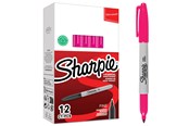 Utensilien zum Schreiben und Zeichnen - Sharpie Permanent Marker | Marker Stifte mit feiner Spitze | magenta permanente Tinte | 12 Stück Market Set - 2194216