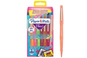Utensilien zum Schreiben und Zeichnen - Paper Mate Flair Filzstifte | mittlere Spitze (0,7 mm) | gemischte Retrofarben | 16 Stück - 2180625