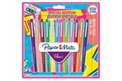 Utensilien zum Schreiben und Zeichnen - Paper Mate Flair Filzstifte | mittlere Spitze (0,7 mm) | gemischte Retrofarben | 12 Stück - 2180627