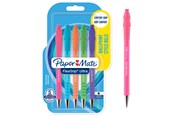 Utensilien zum Schreiben und Zeichnen - Paper Mate Flexgrip Ultra-Druckkugelschreiber | mittlere Spitze (1,0 mm) | schwarze Tinte | leuchtende Farben | 5 Stück - 2171853