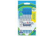 Utensilien zum Schreiben und Zeichnen - Paper Mate Kilometrico Kugelschreiber | lange Schreibdauer mit mittlerer Spitze (1,0 mm) | blaue Tinte | 80 % recyceltes Plastik | 8 Stück - 2187679