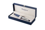 Utensilien zum Schreiben und Zeichnen - Waterman Expert Deluxe Rollerball, Metall und blaue Lackierung mit palladiumbeschichteten Zierteilen, Feine Spitze - 2187682