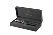 Utensilien zum Schreiben und Zeichnen - Parker Ingenuity Tintenroller | Core Kollektion | Schwarz, goldene Ausführung | Schwarze Tinte | Geschenkbox - 2182007