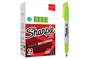 Utensilien zum Schreiben und Zeichnen - Sharpie Permanent Marker | Marker Stifte mit feiner Spitze | lindgrüne permanente Tinte | 12 Stück Market Set - 2025037