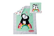 Puppen & Zubehör - Heless Penguin Doll Blanket with Pillow - 1000