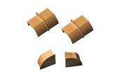 Kabelkanal / Kabelschlauch - D-LINE Adapter Kit 22x22mm 4 Pieces Oak Colored - CPECAP22QSP