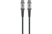 USB Kabel - Goobay USB-C <-> USB-C - Sleeve - 0.5m - Schwarz - 4040849493010