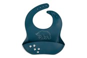 Babypflege - Filibabba Silicone bib with print - Bear - FI-02248