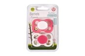 Babypflege - Barnets Favorit 2 pak luftsutter silikone 0-6 mdr. – Pink/Hvid - BF-10005-1