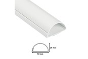 Kabelkanal / Kabelschlauch - D-LINE D-profile Cable Cover 50x25mm 1x1m White - 5025W-1M