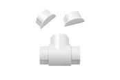 Kabelkanal / Kabelschlauch - D-LINE Adapter Kit 50x25mm 3 Pieces White - AVAP5025W