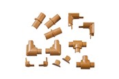 Kabelkanal / Kabelschlauch - D-LINE Adapter Kit 16x8mm 13 Pieces Oak coloured - RETAP1608O