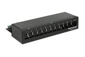 Netzwerkzubehör - DeLOCK Keystone Desktop Patch Panel 12 Port black - 43339