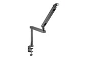 Mikrofone - Deltaco GAMING Low-Profile Streaming Microphone arm with riser height extension adapter Black - GAM-173