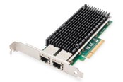 Netzwerkadapter (Netzkarte, Druckserver, u.s.w.) - DIGITUS - network adapter - PCIe - 10 Gigabit Ethernet x 2 - DN-10163