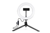 Tripods & Stative - Puluz Tripod Mount with 20cm LED Ring Vlogging - PKT3073B