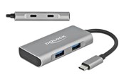 USB-Hubs - DeLOCK - hub - 4 ports USB-Hubs - USB 3.0 - 4 - silber - 63260