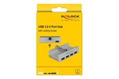 USB-Hubs - DeLOCK External USB 3.0 4 Port Hub with Locking Screw USB-Hubs - 4 - silber - 64046