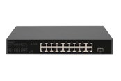 Switches - DIGITUS DN-95355 16-Port 10/100 Mbps PoE Switch 16 x10/100Mbps PoE RJ45 Ports.1x GE RJ45 1x SFP - DN-95355