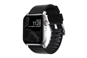 Smartwatch - Accessories - Nomad - Active Band Pro - 44mm/42mm Silver Hardware Black Active Leather FKM - NM1A41SNW0