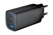 Handys - Adapter und Ladegeräte - Gembird Universal GaN USB charger QC 3.0 & PD 65W 2-port - Black - TA-UC-PDQC65-01-BK