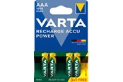 Batterien und Akkus - VARTA Recharge Charge Accu Power AAA 1000 mAh 4-Pack (3+1) - 5703301494