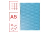 Blöcke, Formulare und Notizbücher - Esselte Colour'Breeze A5 Collegeblock kariert, Spiralbindung Blau - 628466