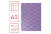 Blöcke, Formulare und Notizbücher - Esselte Colour'Breeze A5 Collegeblock kariert, Spiralbindung Lavendel - 628469
