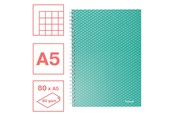 Blöcke, Formulare und Notizbücher - Esselte Colour'Breeze A5 Collegeblock kariert, Spiralbindung Grün - 628467