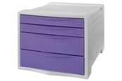Archivierung und Aufbewahrung - Esselte Colour'Breeze Schubladenset (4 Schubladen) Lavendel - 628458