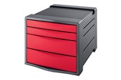 Archivierung und Aufbewahrung - Esselte Drawer Cabinet Vivida 4-drawer Red - 623960