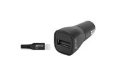 Handys - Adapter und Ladegeräte - GEAR Charger 12-24V 1xUSB 2.4A Black Lightning cable 1m MFI C89 - 665090