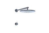Dusch- und Montagezubehör - Vola 2261-19 single lever mixer and head shower, brass nature - 2261-19