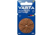Batterien und Akkus - VARTA Hearing aid batteries 312 PR41 (zinc air Button cell 1.45V) 6-pack - 24607101416