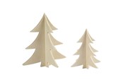 Bausets - Creativ Company Decorate your 3D Wooden Christmas Trees 2pcs. - 56712