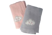 Babypflege - Parsa Baby 2 Stoffwindeln – blau und rosa - P00004960