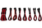 Stromkabel (Intern) - DUTZO Sleeved Strom Verlängerungskabel Pro Kit - Schwarz / Rot - DSC-PCEP30CMBR