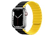 Smartwatch - Accessories - Lippa Apple Watch Magnetic Silicone Strap 42/44/45/49 - Black / Yellow - LPAW115